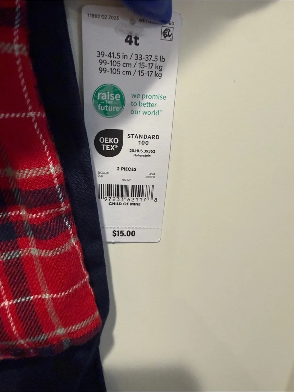 Carter's Red and Navy Plaid Button-Down Shirt Purchase 5 outfits for $32
